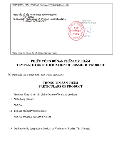 Kem Dưỡng Phục Hồi Da Hư Tổn ( Da Mụn ) PEKAH - PEKAH Derma Repair Cream