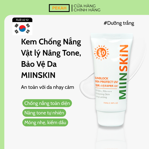 [Nhập mã KM30K giảm 30K] Kem Chống Nắng Vật Lý Nâng Tone, Bảo Vệ Da PEKAH - PEKAH SKIN PROTECT UV TONE UP SUNBLOCK 70ml