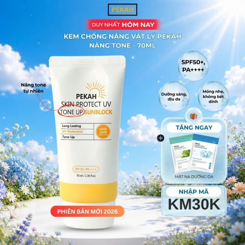 Kem Chống Nắng Vật Lý Nâng Tone, Bảo Vệ Da PEKAH - PEKAH SKIN PROTECT UV TONE UP SUNBLOCK 70ml