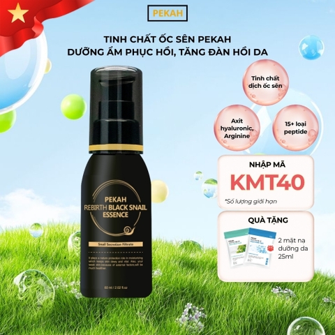 Tinh Chất Dưỡng Ẩm Phục Hồi , Tăng Đàn Hồi Da Ốc Sên PEKAH - PEKAH Rebirth Black Essence