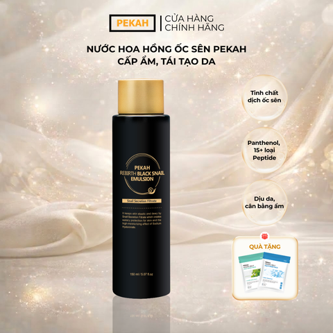 Nước Hoa Hồng Tái Tạo Da Ốc Sên PEKAH - PEKAH Rebirth Black Snail Toner
