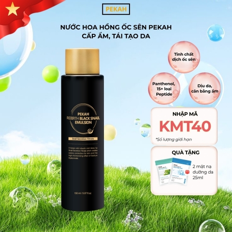 Nước Hoa Hồng Tái Tạo Da Ốc Sên PEKAH - PEKAH Rebirth Black Snail Toner