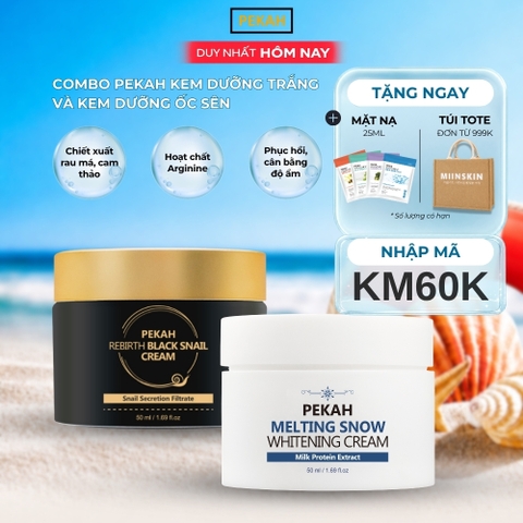 COMBO KEM NGÀY DƯỠNG TRẮNG & ĐÊM NGĂN NGỪA LÃO HÓA PEKAH