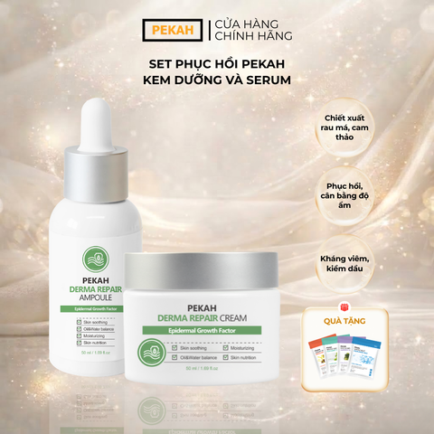 [ 2 items] [Nhập mã KMT40 giảm 40K] Bộ Sản Phẩm Cải Thiện Và Phục Hồi Da Mụn Gồm Serum Và Kem Dưỡng Da PEKAH