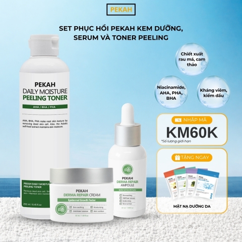 [3 items] Bộ Sản Phẩm Cải Thiện Da Mụn Và Dưỡng Trắng Da PEKAH