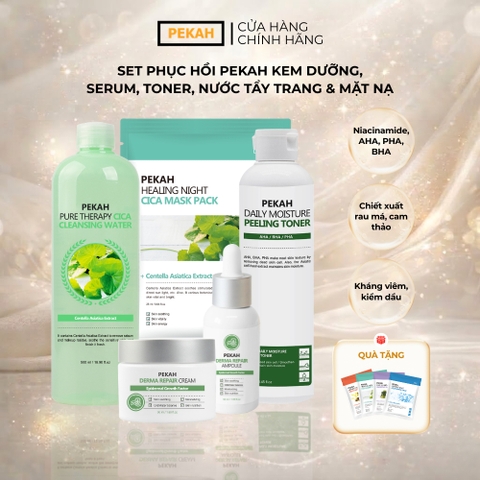 [ 5 items] Bộ Sản Phẩm Dưỡng Da Cải Thiện Da Mụn  ,Làm Sạch Và Dưỡng Trắng PEKAH
