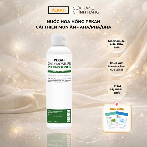 Nước Hoa Hồng Cải Thiện Mụn Ẩn AHA/PHA/BHA PEKAH -PEKAH Daily Moisture Peeling Toner 250ml