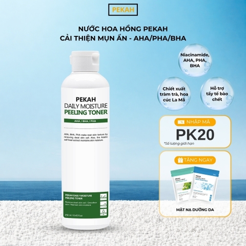Nước Hoa Hồng Cải Thiện Mụn Ẩn AHA/PHA/BHA PEKAH -PEKAH Daily Moisture Peeling Toner 250ml