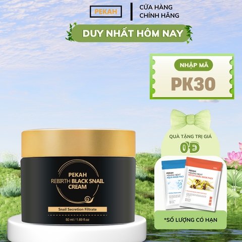 [NHẬP MÃ PEKAH20 GIẢM 20K] Kem Dưỡng Ốc Sên Cấp Ẩm Và Ngừa Lão Hóa Da Pekah - PEKAH Rebirth Black Snail Cream