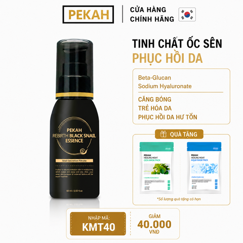 Tinh Chất Dưỡng Ẩm Phục Hồi , Tăng Đàn Hồi Da Ốc Sên PEKAH - PEKAH Rebirth Black Essence