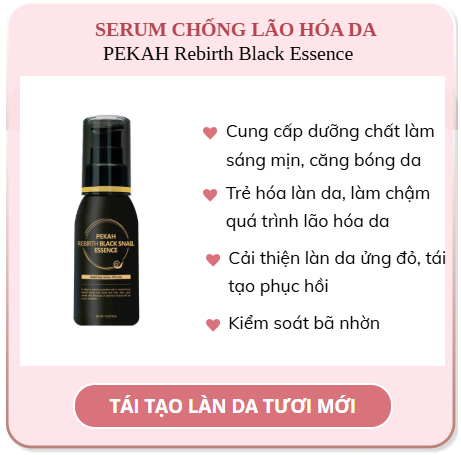 Tinh Chất Dưỡng Ẩm Phục Hồi , Tăng Đàn Hồi Da Ốc Sên PEKAH - PEKAH Rebirth Black Essence