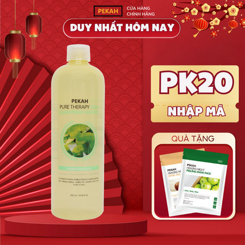 Nước Tẩy Trang Làm Sạch Da , Cấp Ẩm Và Dịu Nhẹ Chiết Xuất Lô Hội Dành Cho Da Khô PEKAH 500ML - PEKAH Pure  Therapy  Aloe Cleansing Water 500ML