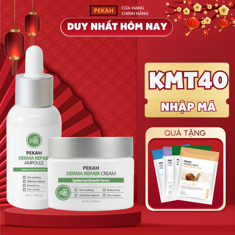[ 2 items] Bộ Sản Phẩm Cải Thiện Và Phục Hồi Da Mụn Gồm Serum Và Kem Dưỡng Da PEKAH
