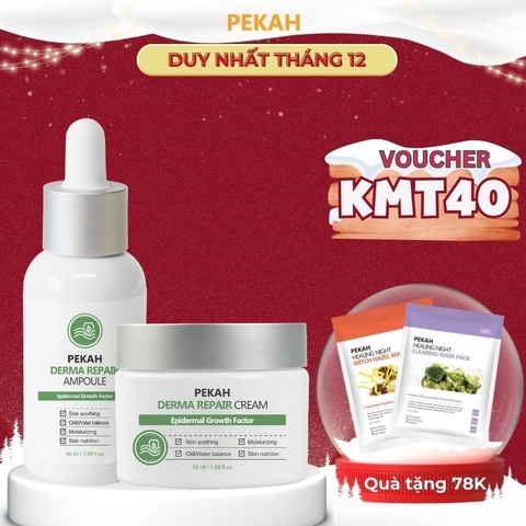 [ 2 items] Bộ Sản Phẩm Cải Thiện Và Phục Hồi Da Mụn Gồm Serum Và Kem Dưỡng Da PEKAH