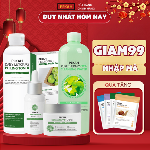 [ 5 items] Bộ Sản Phẩm Dưỡng Da Cải Thiện Da Mụn  ,Làm Sạch Và Dưỡng Trắng PEKAH