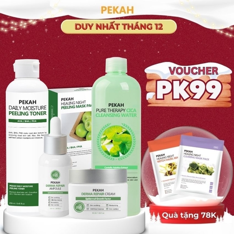 [ 5 items] Bộ Sản Phẩm Dưỡng Da Cải Thiện Da Mụn  ,Làm Sạch Và Dưỡng Trắng PEKAH