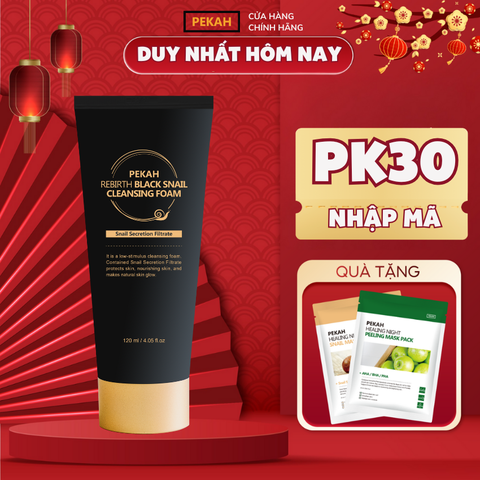 [ NHẬP MÃ KMT40 GIẢM 40K] Sữa Rửa Mặt Phục Hồi Ốc Sên PEKAH - PEKAH Rebirth Black Snail Cleansing Foam