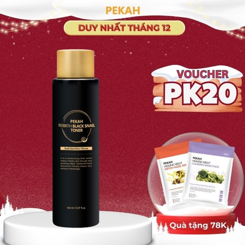 Nước Hoa Hồng Tái Tạo Da Ốc Sên PEKAH - PEKAH Rebirth Black Snail Toner