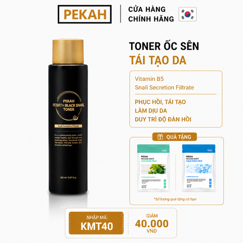 Nước Hoa Hồng Tái Tạo Da Ốc Sên PEKAH - PEKAH Rebirth Black Snail Toner