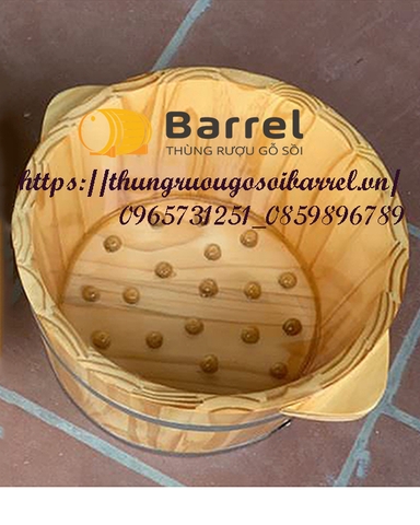 Chậu Ngâm Chân có hạt Massage ( Gỗ Thông, Gỗ PơMu)