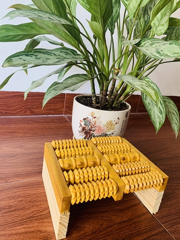 Bàn Lăn Chân Massage Gỗ - Bàn Lăn Chân Gỗ 5 Thanh Massage Loại To