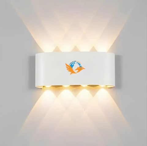 ĐÈN HẮT 8 TIA VỎ TRẮNG ÁNH SÁNG VÀNG