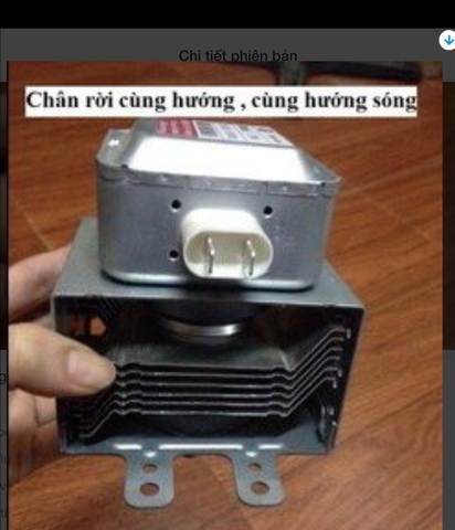 Bóng cao tần lò vi sóng 6 lá (Chân rời cùng hướng)