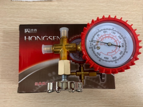 Đồng hồ gas đơn đỏ HONGSEN xịn