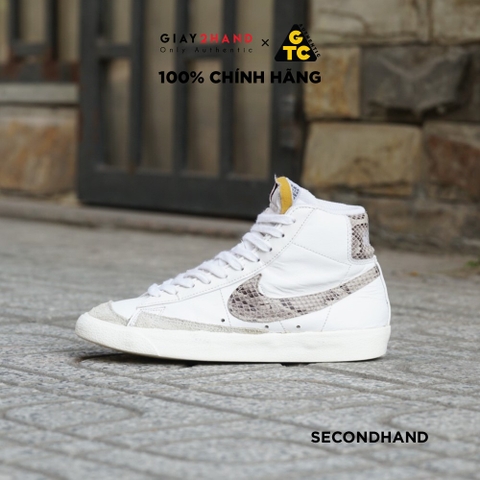 2hand Giay Th Thao Secondhand NIKE BLAZER MID 77 VINTAGE SNAKESKIN SWOOSH CI1176 101 Chinh Hang Ti m Giay C Sai Gon