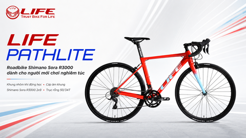 LIFE Pathlite – Xe đạp đua full nhôm, SHIMANO SORA R3000
