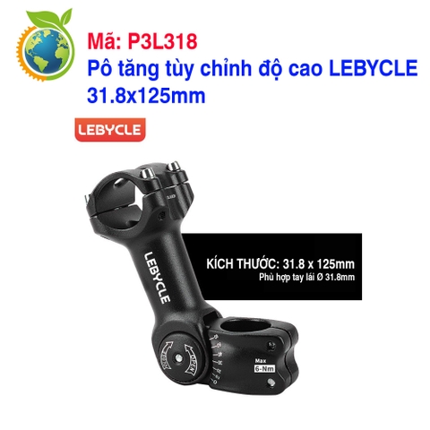 Pô tăng tùy chỉnh độ cao Lebycle 31.8x125mm