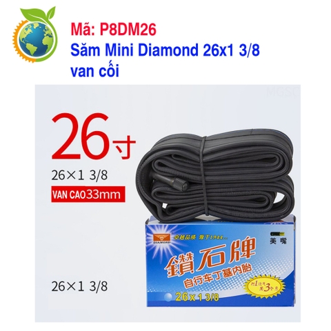 Săm Mini Diamond 26x1-3/8, van cối