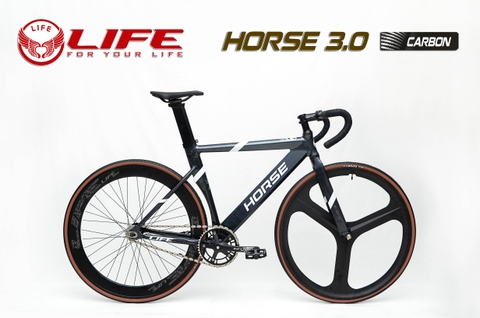 Xe đạp Fixed Gear LIFE HORSE 3.0 Sơn Carbon