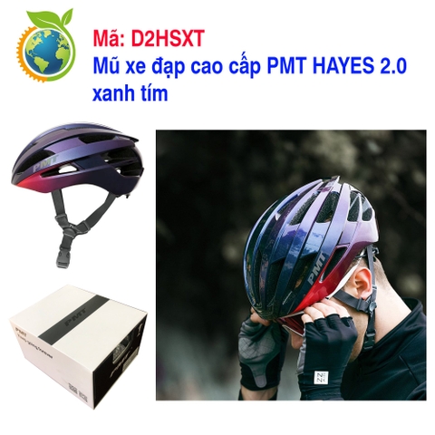 Mũ xe đạp cao cấp PMT HAYES 2.0, xanh tím