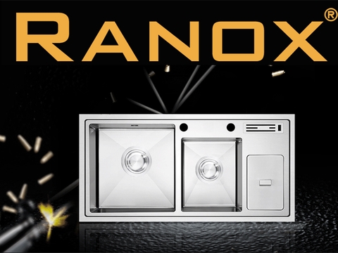 Chậu rửa bát Ranox 3 hố cao cấp cho căn bếp hiện đại, sang trọng