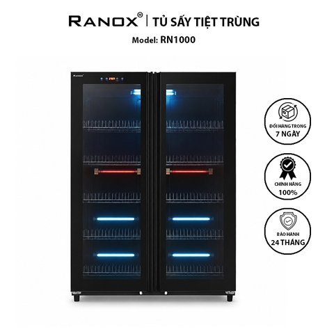 TỦ SẤY TIỆT TRÙNG RANOX 1000L CAO CẤP