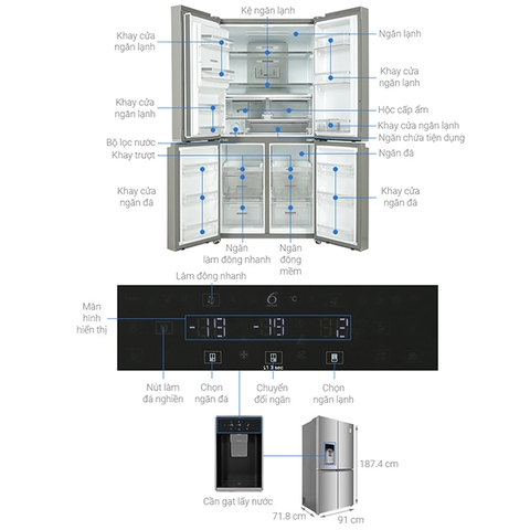Tủ lạnh Whirlpool Inverter WFQ590WSSV 592 lít