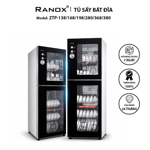 TỦ SẤY BÁT ĐĨA CHỈNH THỜI GIAN MÀU ĐEN
