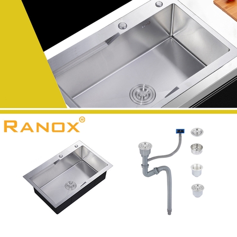 CHẬU RỬA BÁT RANOX 1 HỐ LỚN RN4458