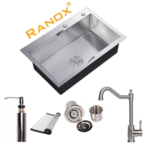 COMBO CHẬU RỬA BÁT RANOX RN4458 VÀ CÁC MẪU VÒI