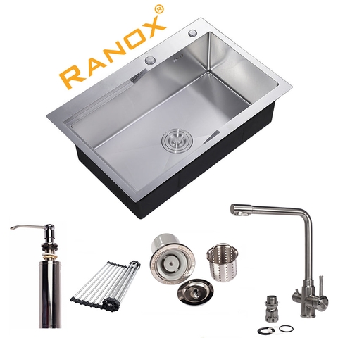 COMBO CHẬU RỬA BÁT RANOX RN4458 VÀ CÁC MẪU VÒI