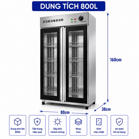 TỦ SẤY BÁT ĐĨA CÔNG NGHIỆP YTP-800