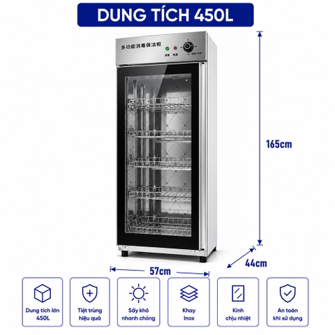 TỦ SẤY BÁT ĐĨA CÔNG NGHIỆP YTP-450