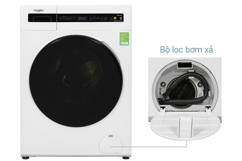 Máy giặt sấy Whirlpool SaniCare giặt 10.5 kg/sấy 7kg WWEB10702FW Trắng