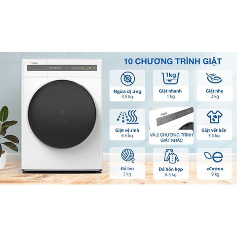 Máy giặt Whirlpool Inverter 9 kg FWEB9002FW