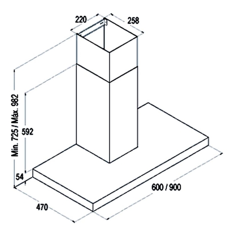 MÁY HÚT MÙI CATA MIDAS 70 BK