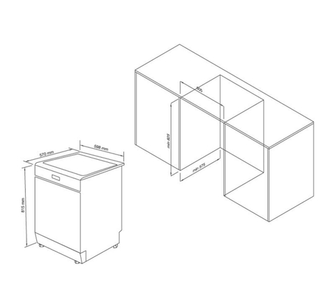 Máy Rửa Bát Malloca WQP12-J7309I