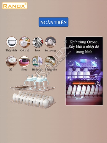 Tủ khử trùng bát đũa 368L màu đỏ