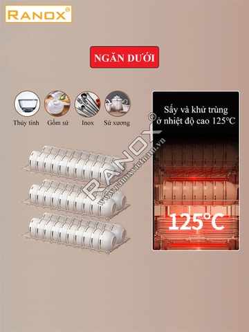 Tủ khử trùng bát đũa 368L màu đỏ