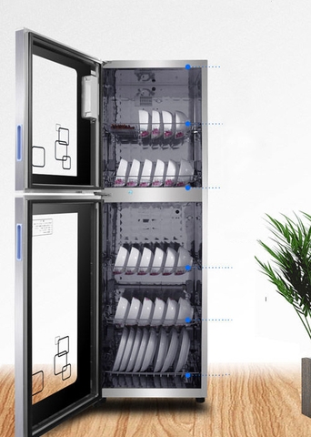 Tủ sấy diệt khuẩn bát đĩa 280L màu đen